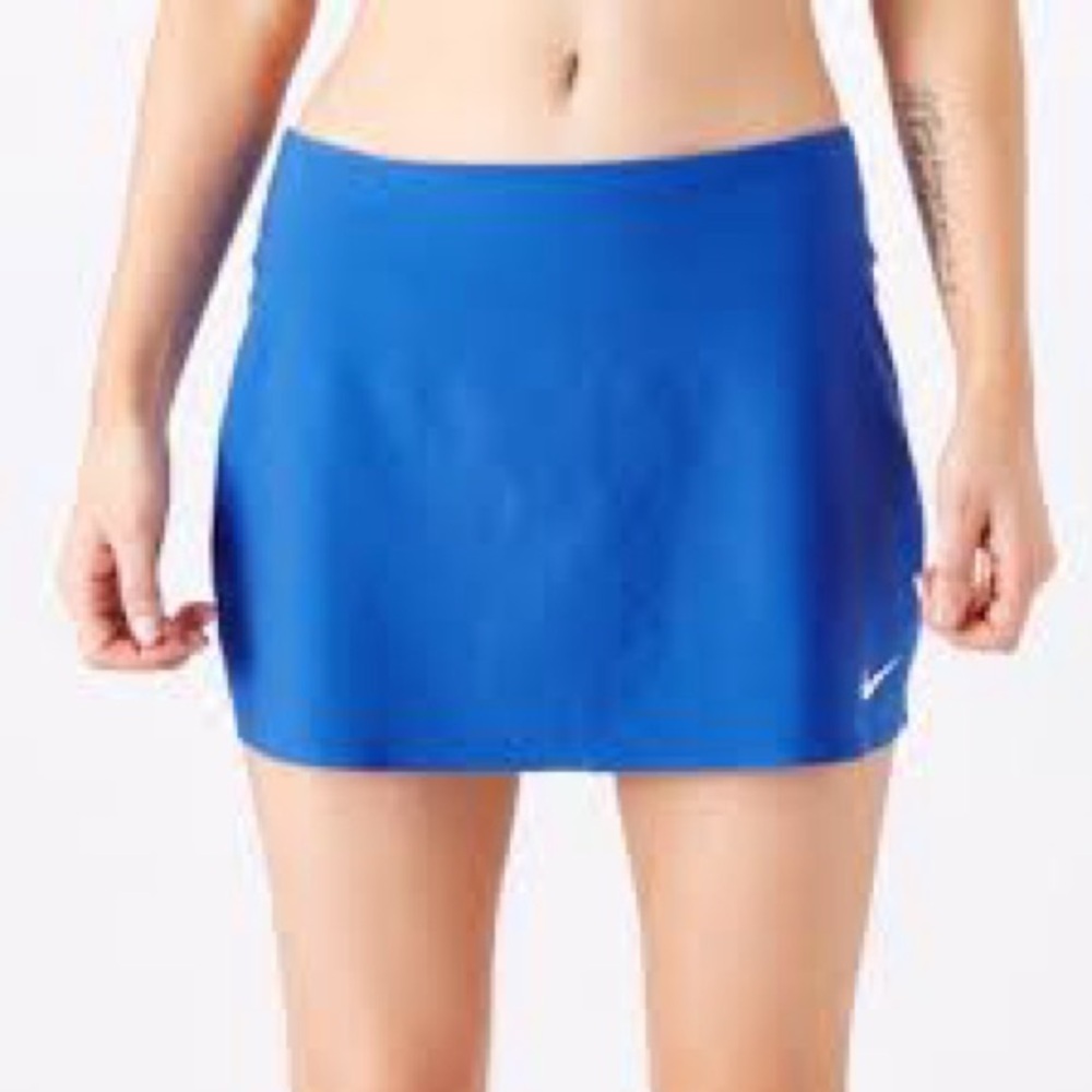 Nike Royal Blue Dri-Fit Skort with Lime Logo Size Small EUC